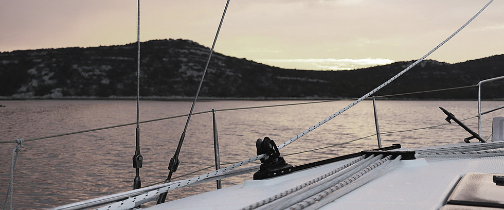 Sunset on a boat